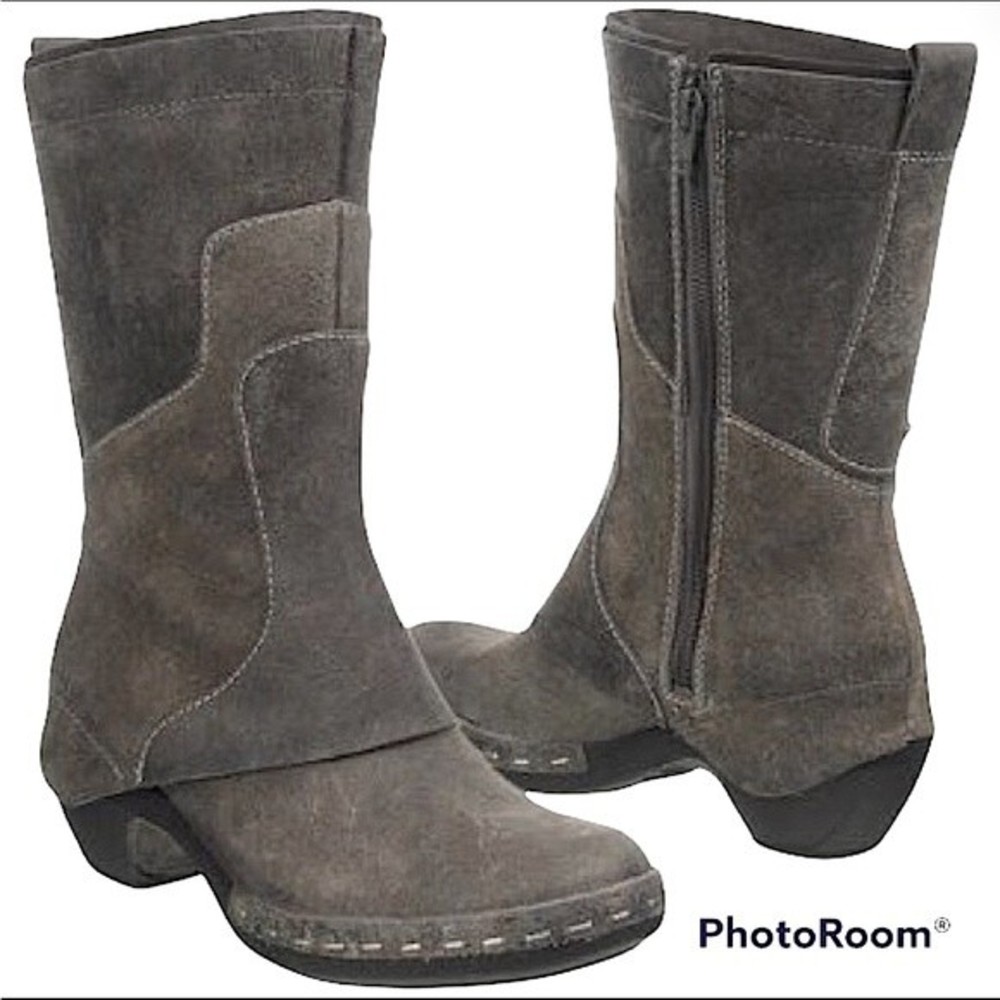 Merrell Drizzle Mid Calf Boots Gray Suede 10.5